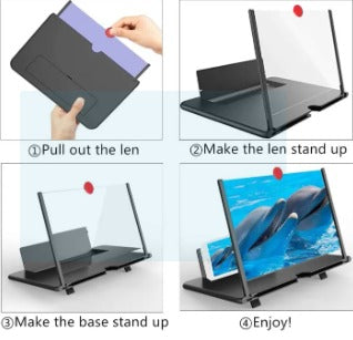 F3 Mobile Screen Magnifier | Enlarged Mobile Screen Amplifier Large Screen Eyes Protection (Random Color)